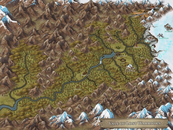 Map of the Vale of Lost Warriors